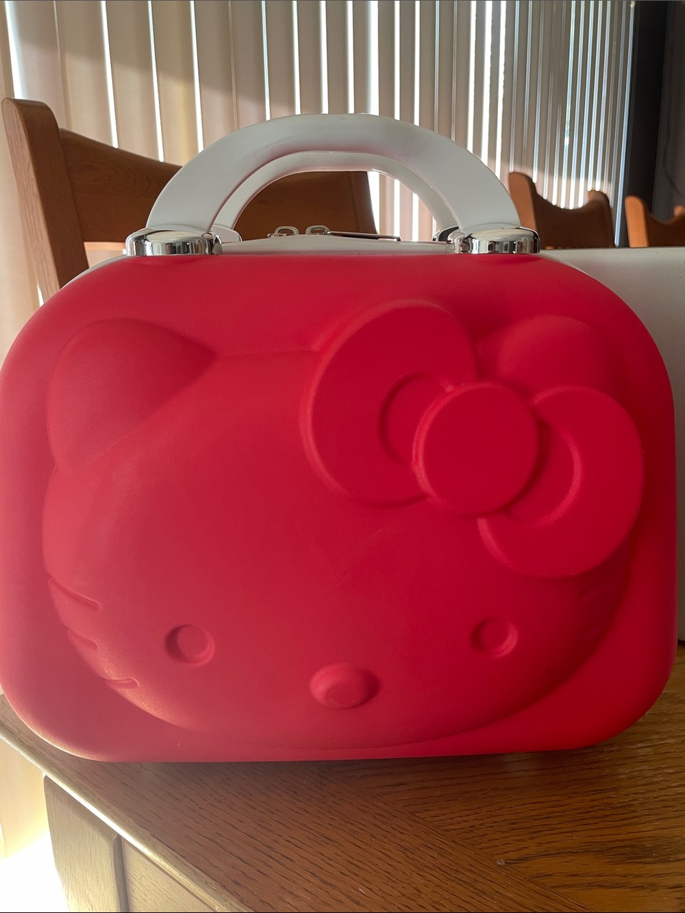 Sanrio Hello Kitty Cosmetic Makeup Travel Carry On Hard Shell Bag Case